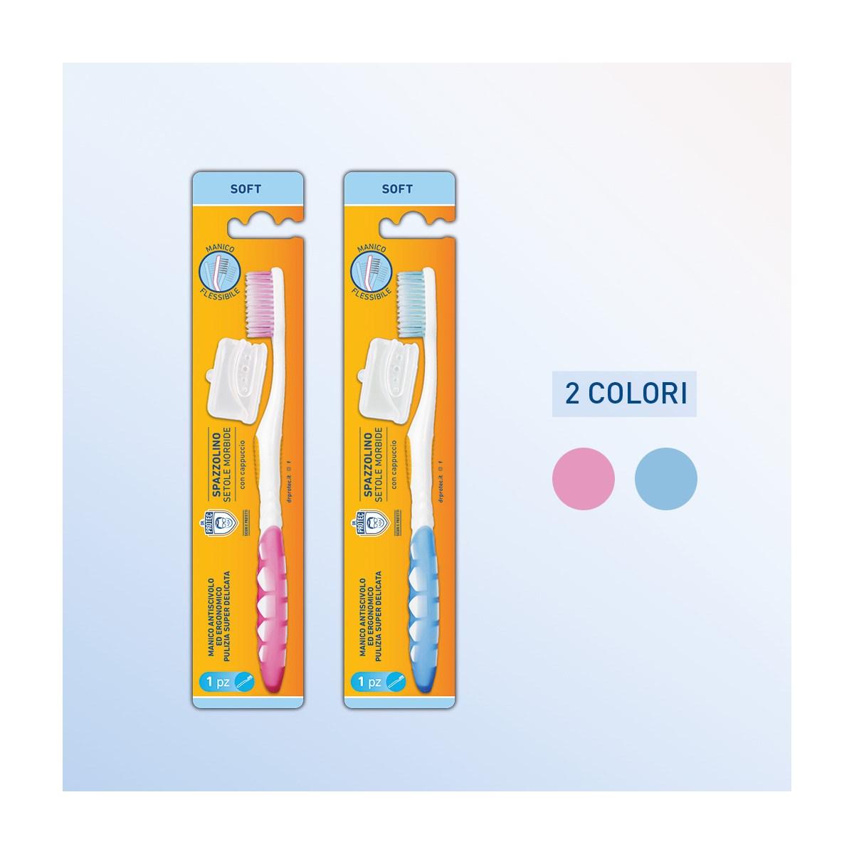 Dr.protec spazzolino soft 1pz con cappuccio