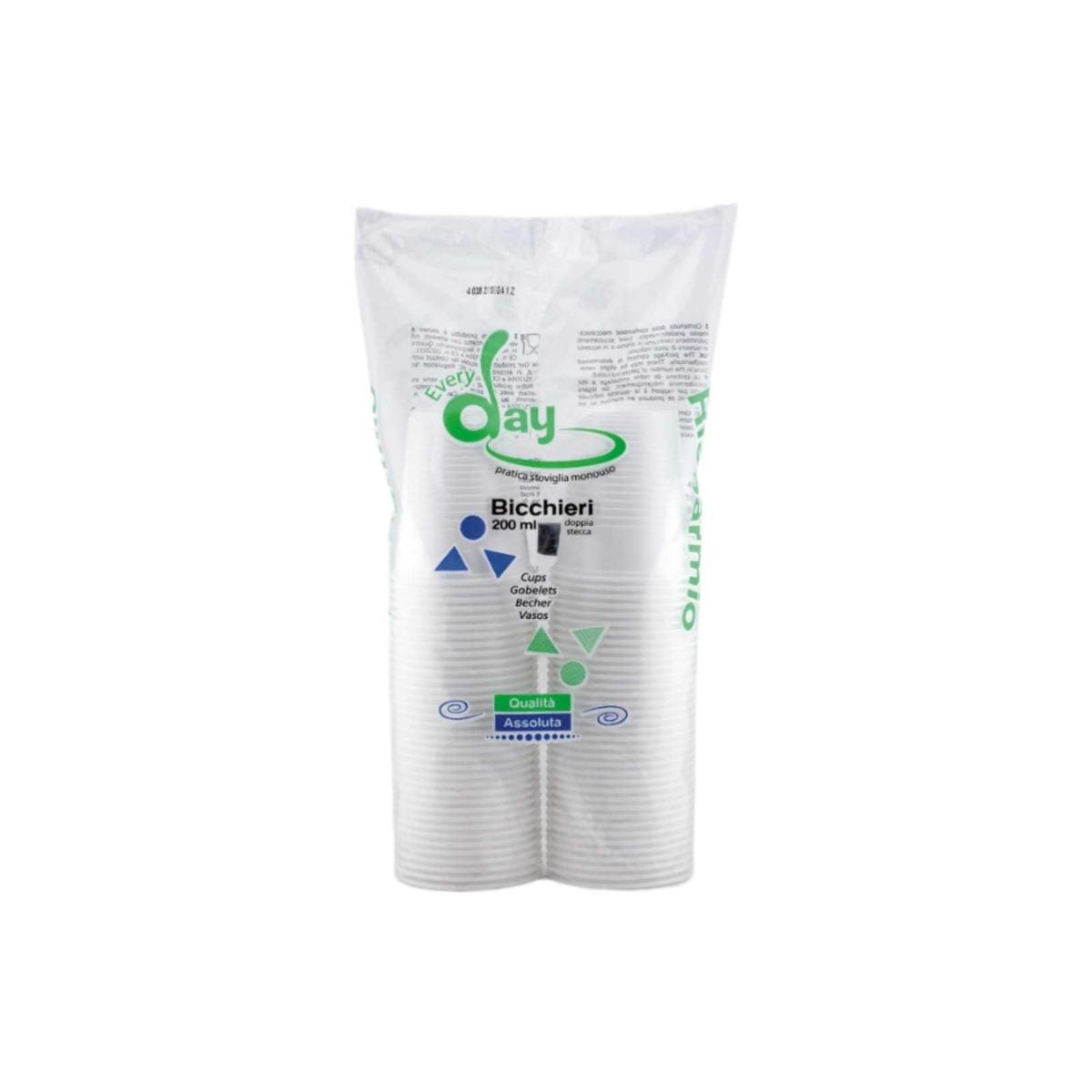 Bicchieri cc 200 80 pz every day bianco