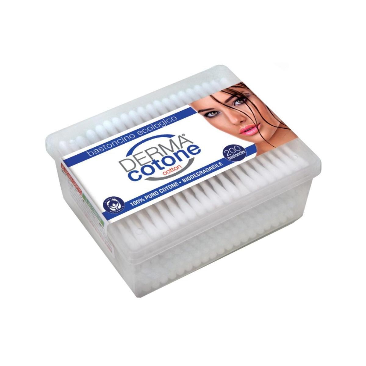 Cotton fioc 200 pz biodegradabili derma cotone