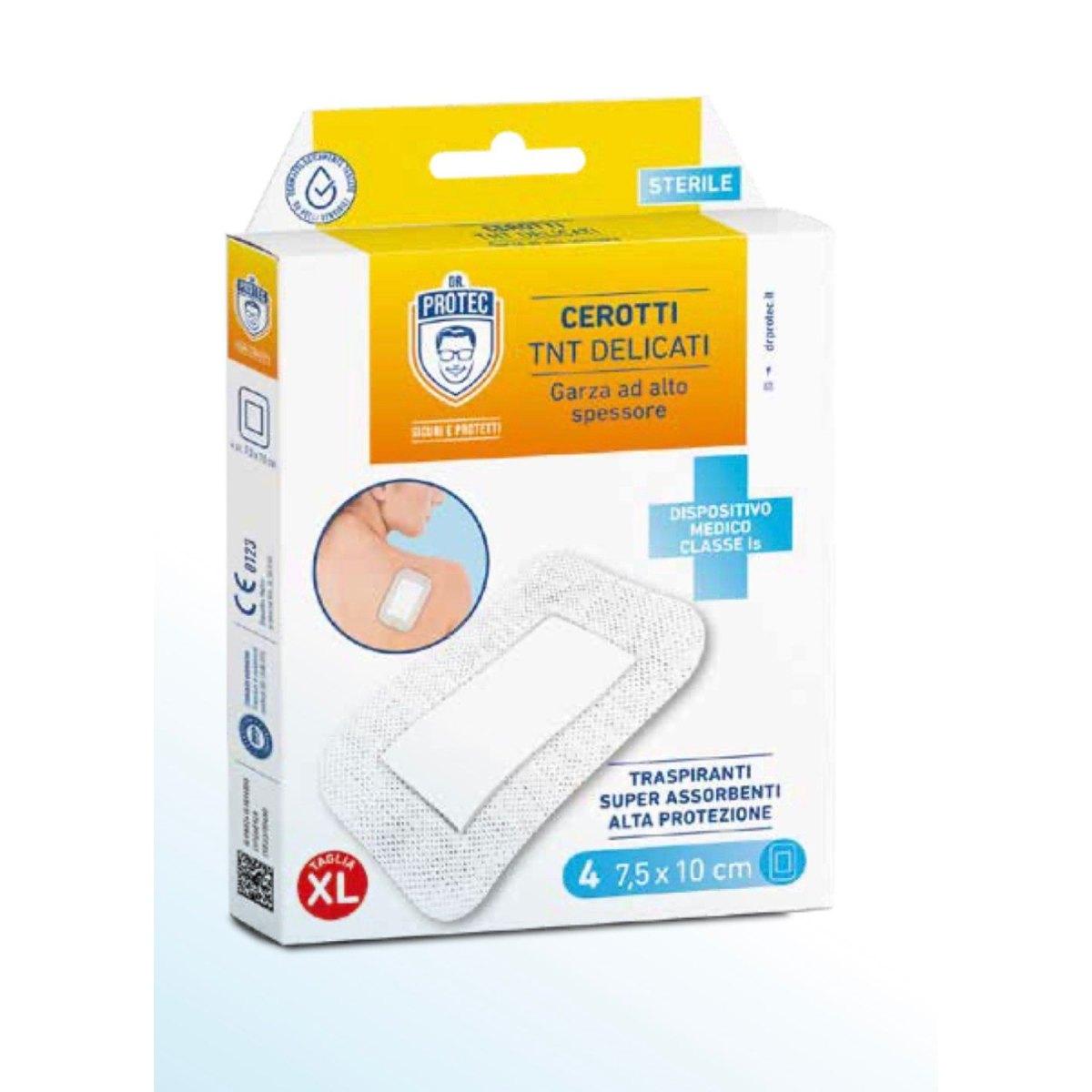 Dr.protec cerotti sterili tnt delicati 4pz xl 7,5x10
