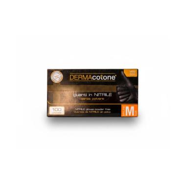 Guanti in nitrile taglia m nero 100 pz.