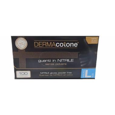 Guanti in nitrile taglia l nero 100 pz.