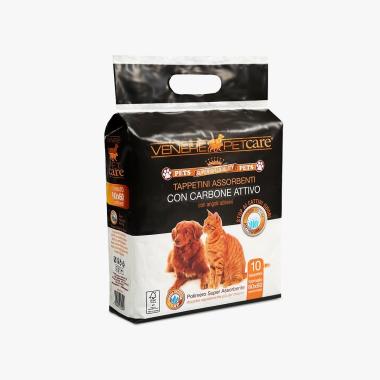 Tappetini assorbenti cani e gatti 60x60 con carboni attivi  12pz.