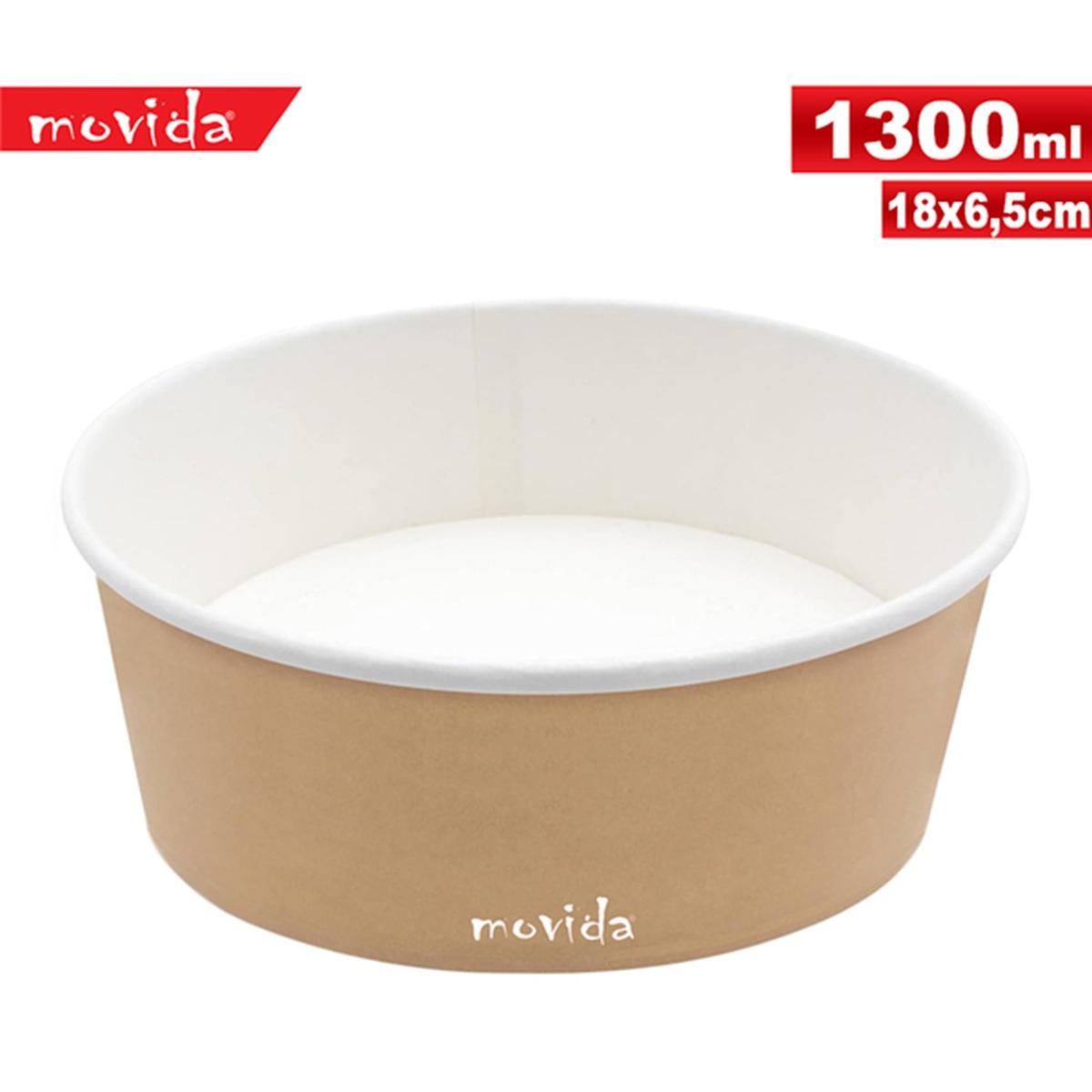 Insalatiera bio bicolor 1300 18x6,5 25 pz