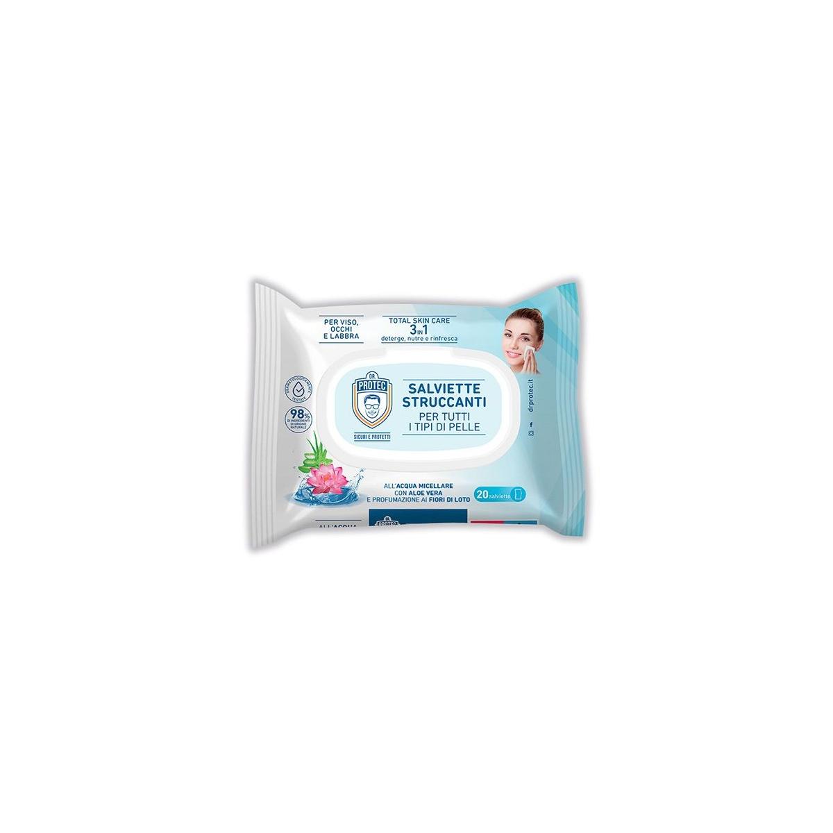 Dr. protec salviette struc. loto e aloe 20 pz
